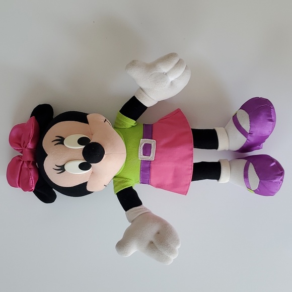 Mattel Stuffed Plush Talking Minnie Mouse Toy Your Tickling My Tummy 17 Inches - Picture 1 of 8